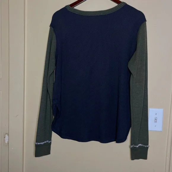 We The Free Blue and Green Long Sleeve Top - Picture 12 of 12